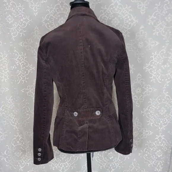 H&M Brown Corduroy Blazer | Dark Academia Tailored Jacket | Size 8 🤎 - Picture 3 of 4